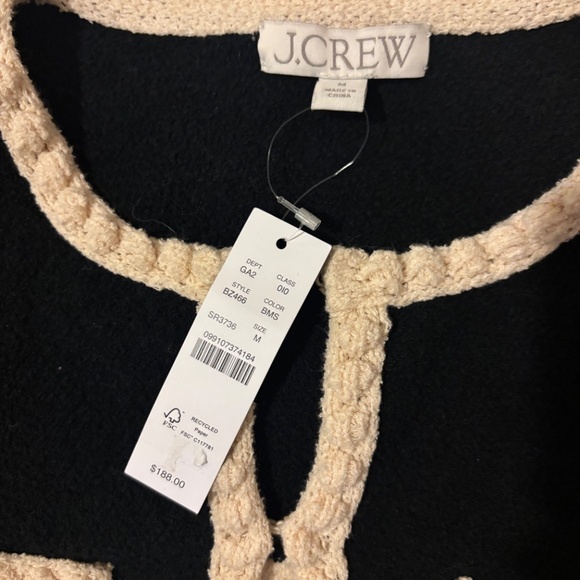 NWT j.crew Odette sweater lady jacket in striped bouclé - Picture 4 of 5